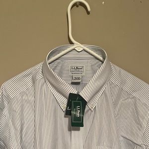 Brand New with Tags LL Bean Pinstripe Button Down- XXL